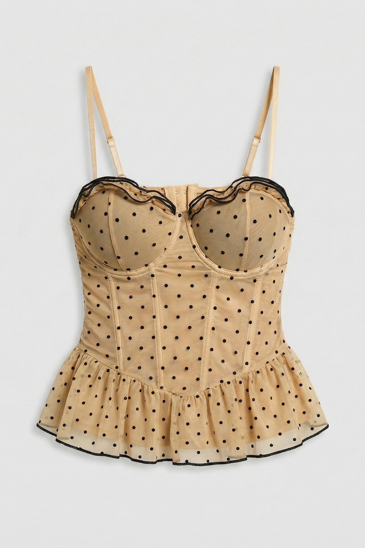 it's basic  Kadın Bej w5 Balenli Cup Destekli Askılı Büstiyer - Görsel 3