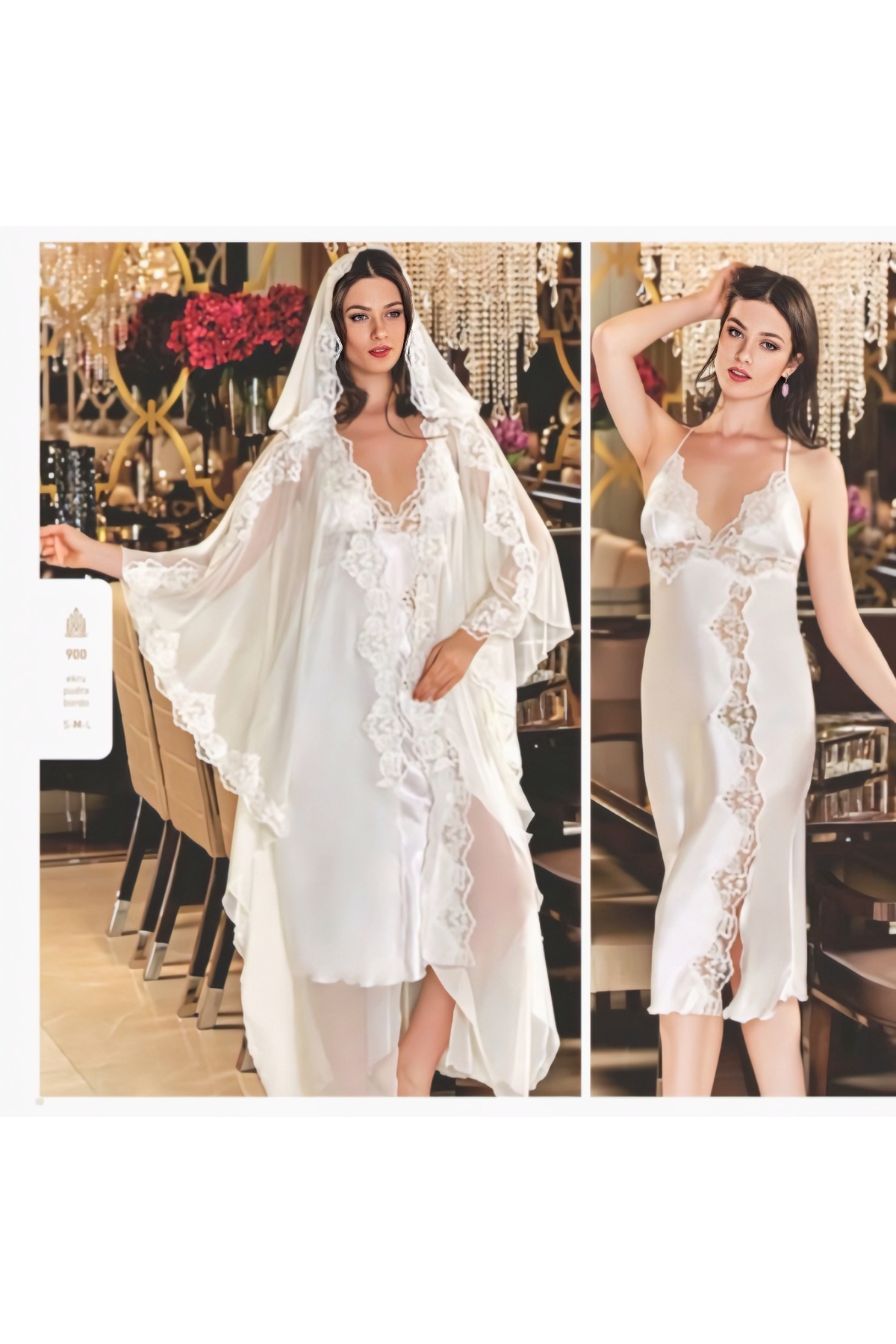 Barista İPEK SATEN GECELİK TAKIMI (ÇEYİZLİK TAKIM)