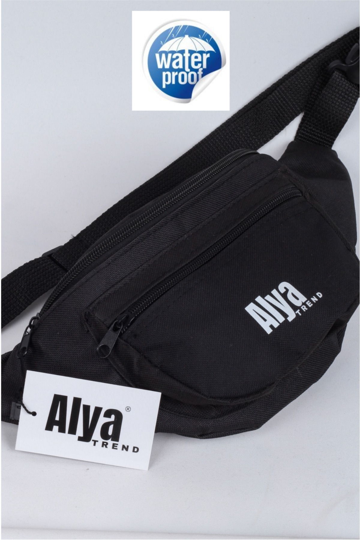 ÇANTA Unisex 4'Lü Paket Siyah, Haki, Mavi, Pembe 2 Bölmeli Omuz ve Bel Çantası görsel 2