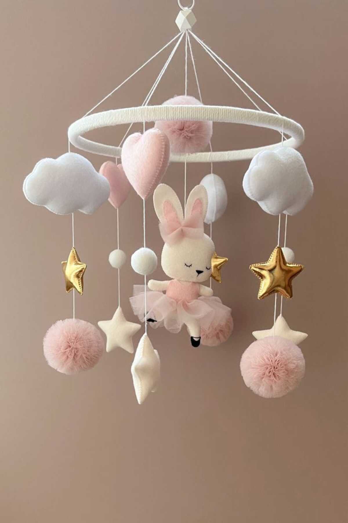 TREND METFİQ DECORATİON Hayvan Figürlü Bebek Dönencesi (El Yapımı) - Eğitici Yenidoğan Odası Dekorasyonu Doğum hediyesi Ann fotoğrafı 2 (önizleme)