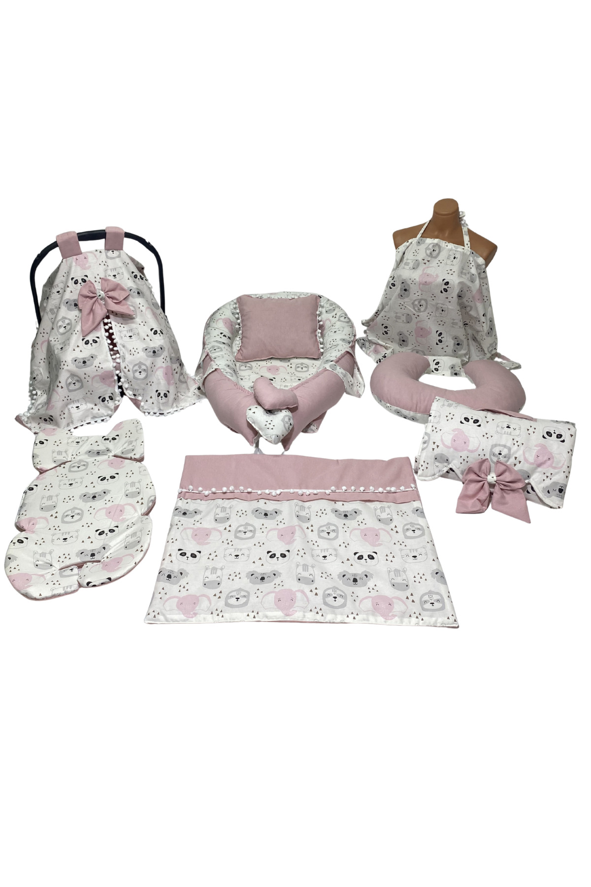 Happy Baby Dikiş Atölyesi 10’lu Babynest Anne Yanı Puset Örtüsü Alt Açma Emzirme Yastığı Önlüğü Ana Kucağı Yenidoğan fotoğrafı 3 (önizleme)