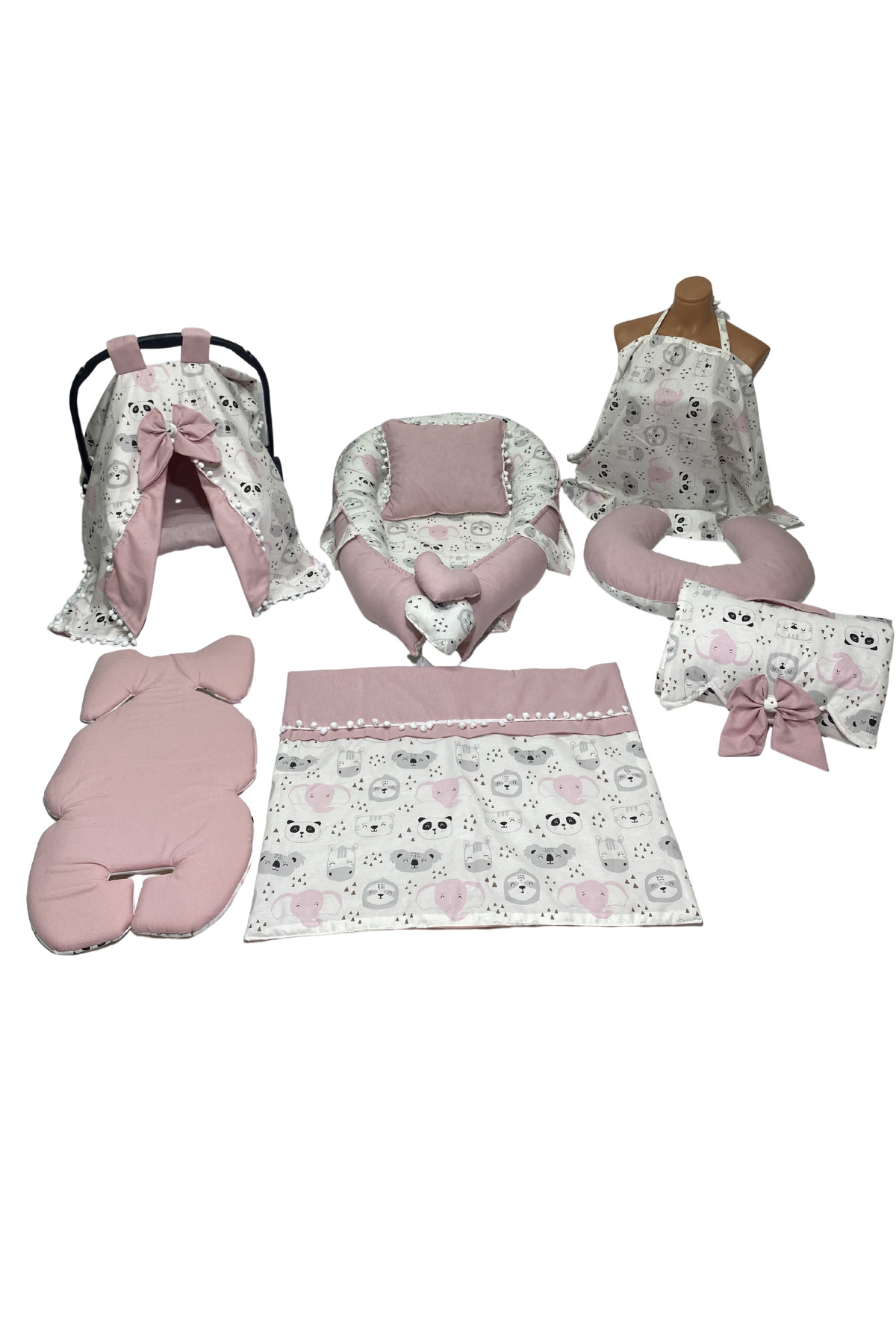 Happy Baby Dikiş Atölyesi 10’lu Babynest Anne Yanı Puset Örtüsü Alt Açma Emzirme Yastığı Önlüğü Ana Kucağı Yenidoğan fotoğrafı 2 (önizleme)