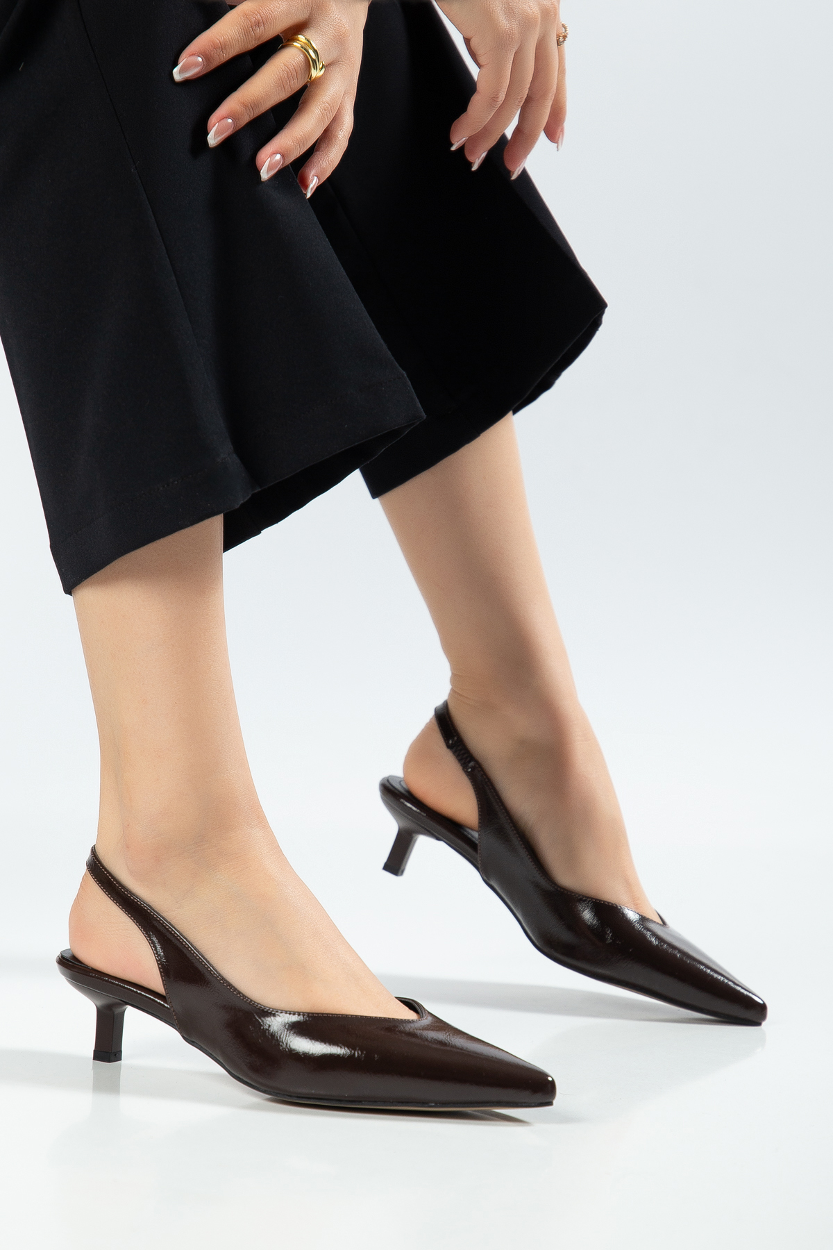 Elosy  SELA KAHVERENGİ KISA TOPUKLU AYAKKABI - Görsel 4