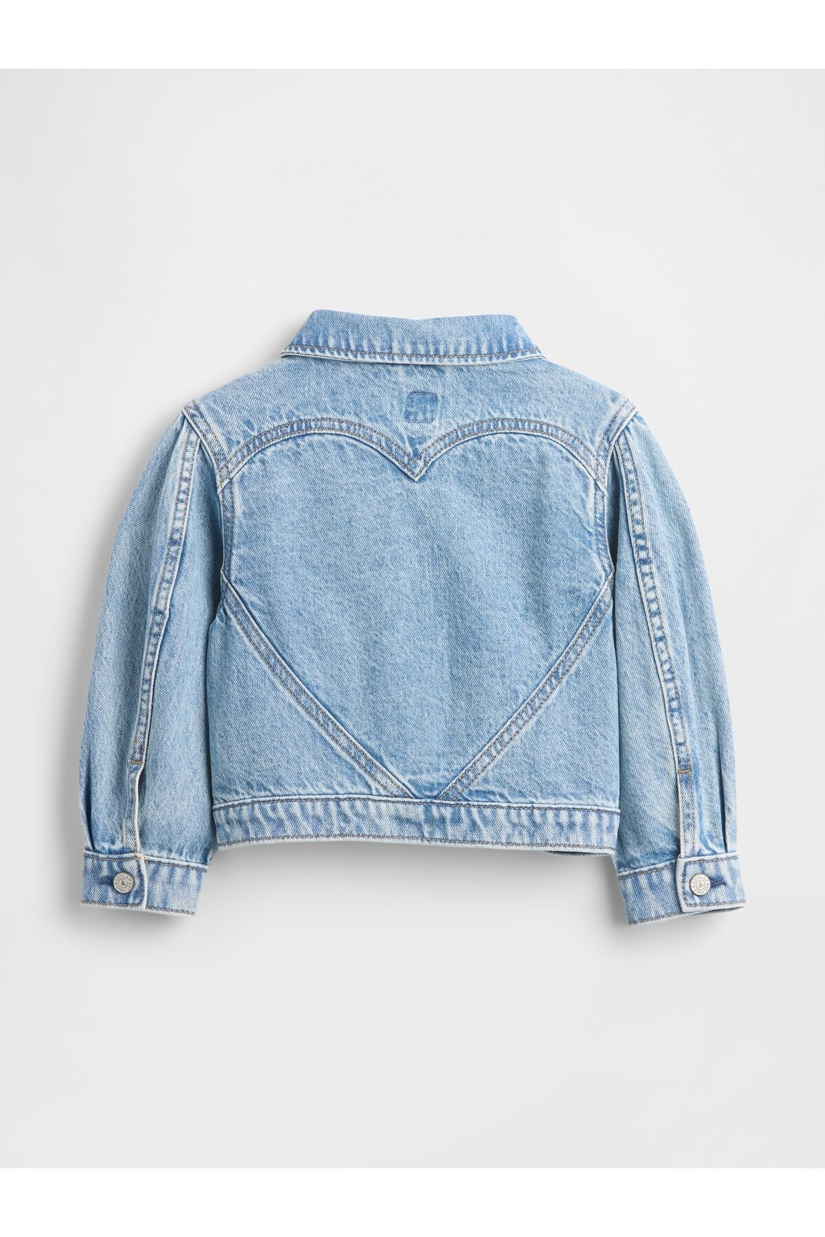GAP Kız Bebek Mavi Heart Denim Ceket fotoğrafı 2 (önizleme)