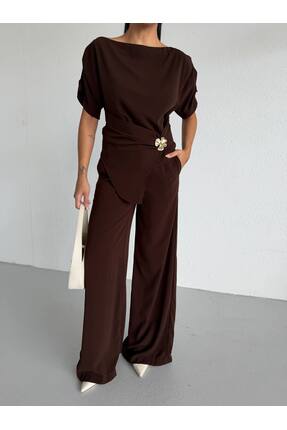 DEMORA Official Broş detaylı asimetrik takım