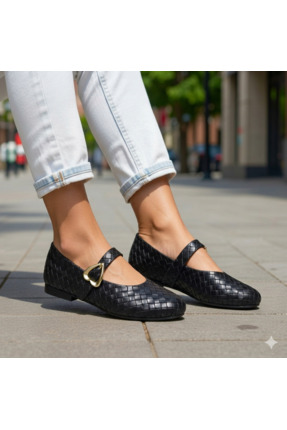 ALMİNA Örgü Serisi Kalp Tokalı Mary Jane Babet