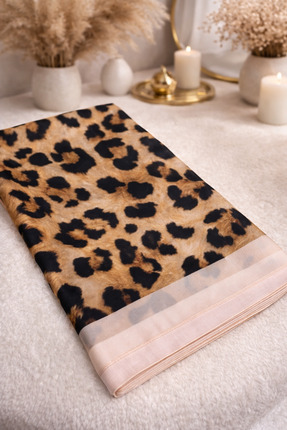 Nine Leopar Desen Pamuklu Şal