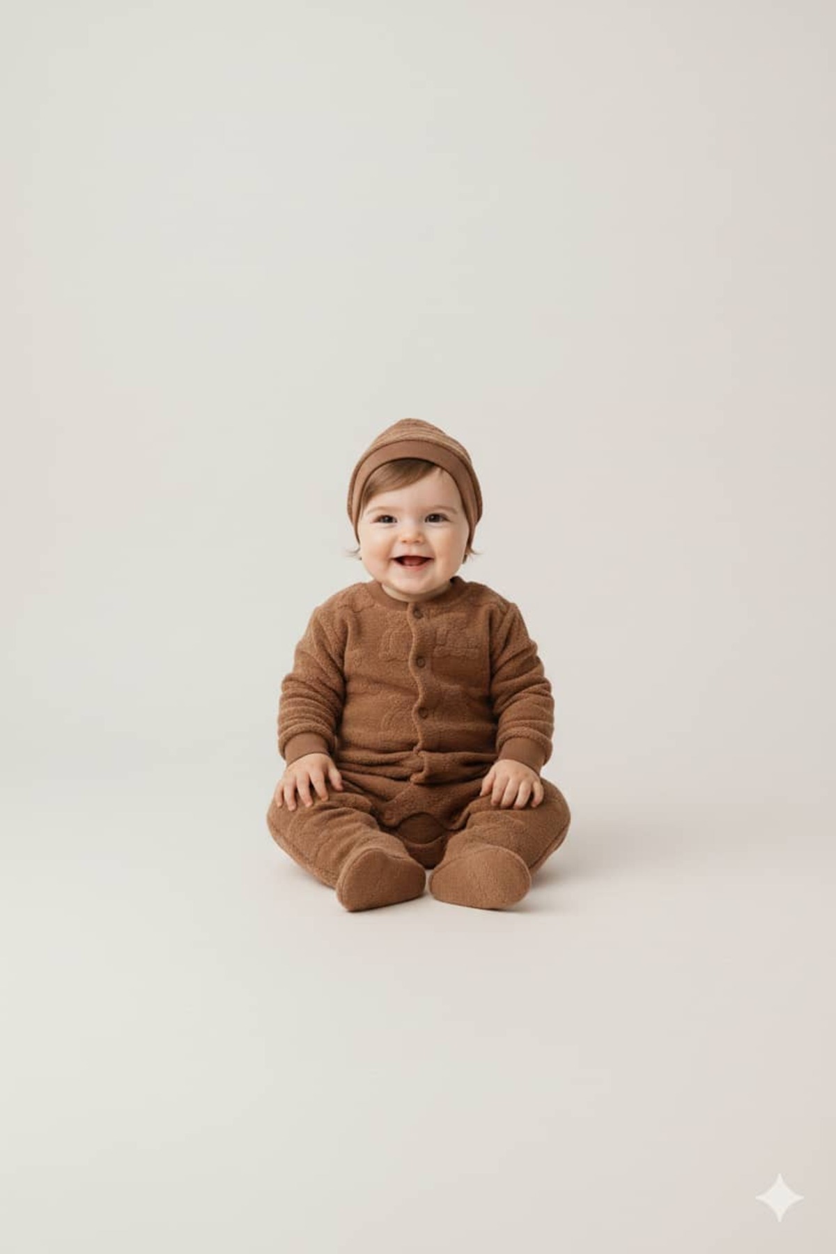 KapsülBebek %100 Pamuk Peluş Ayıcık Desenli Tulum Set fotoğrafı 4 (önizleme)