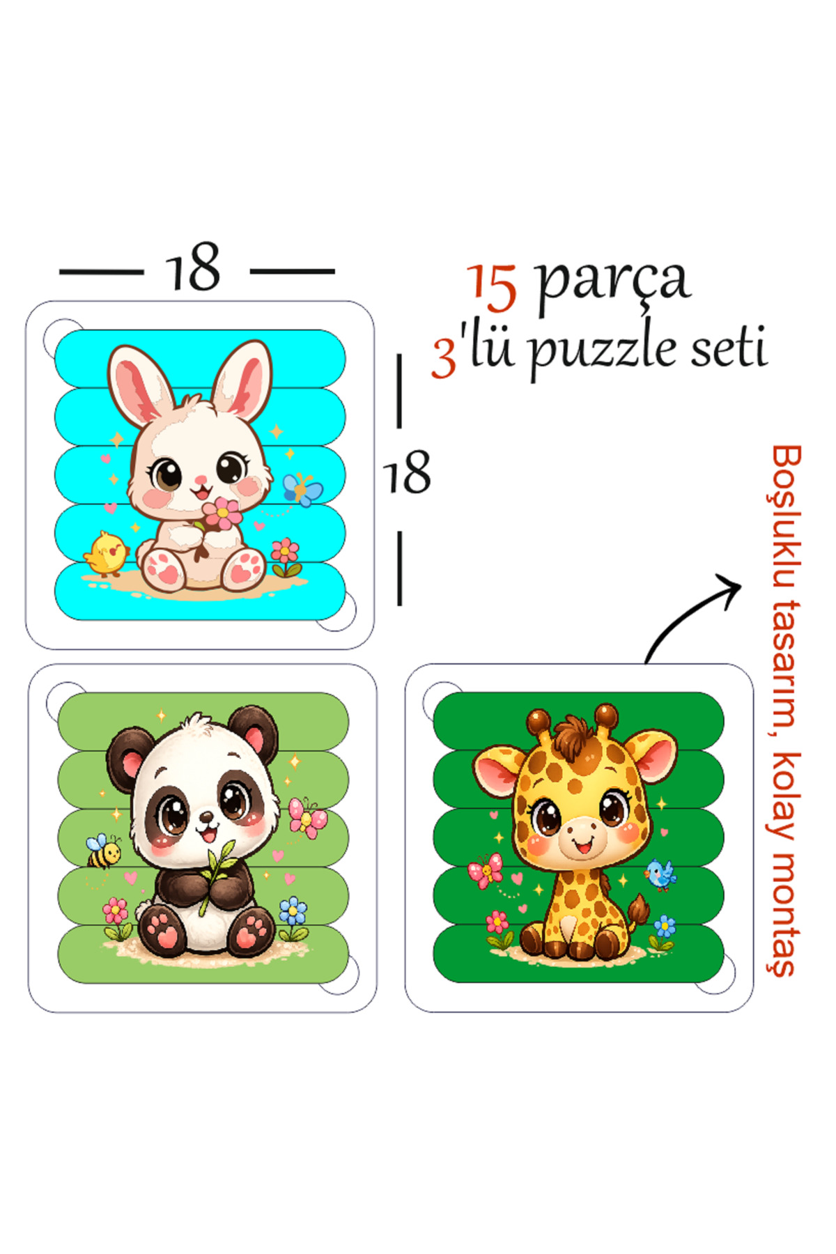 karalar ahşap Ahşap Çocuk Yapboz Eğitici Zeka Geliştirici Montessori Oyuncak Mega Set fotoğrafı 4 (önizleme)