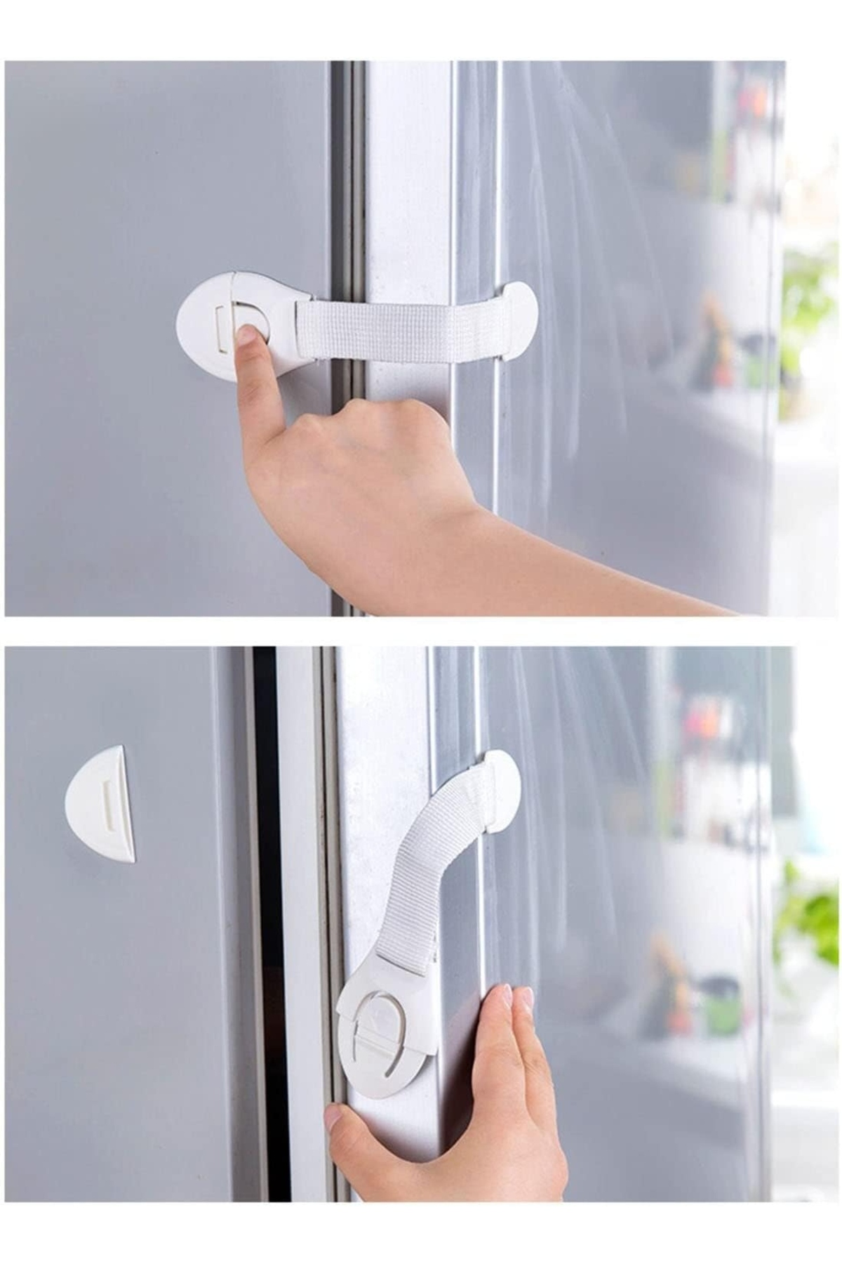 İdeal Baby 1 Adet Kordonlu Çok Amaçlı Çekmece Kilidi Güvenlik Emniyet Kilidi Dolap Fırın Buzdolabı Kilidi fotoğrafı 2 (önizleme)