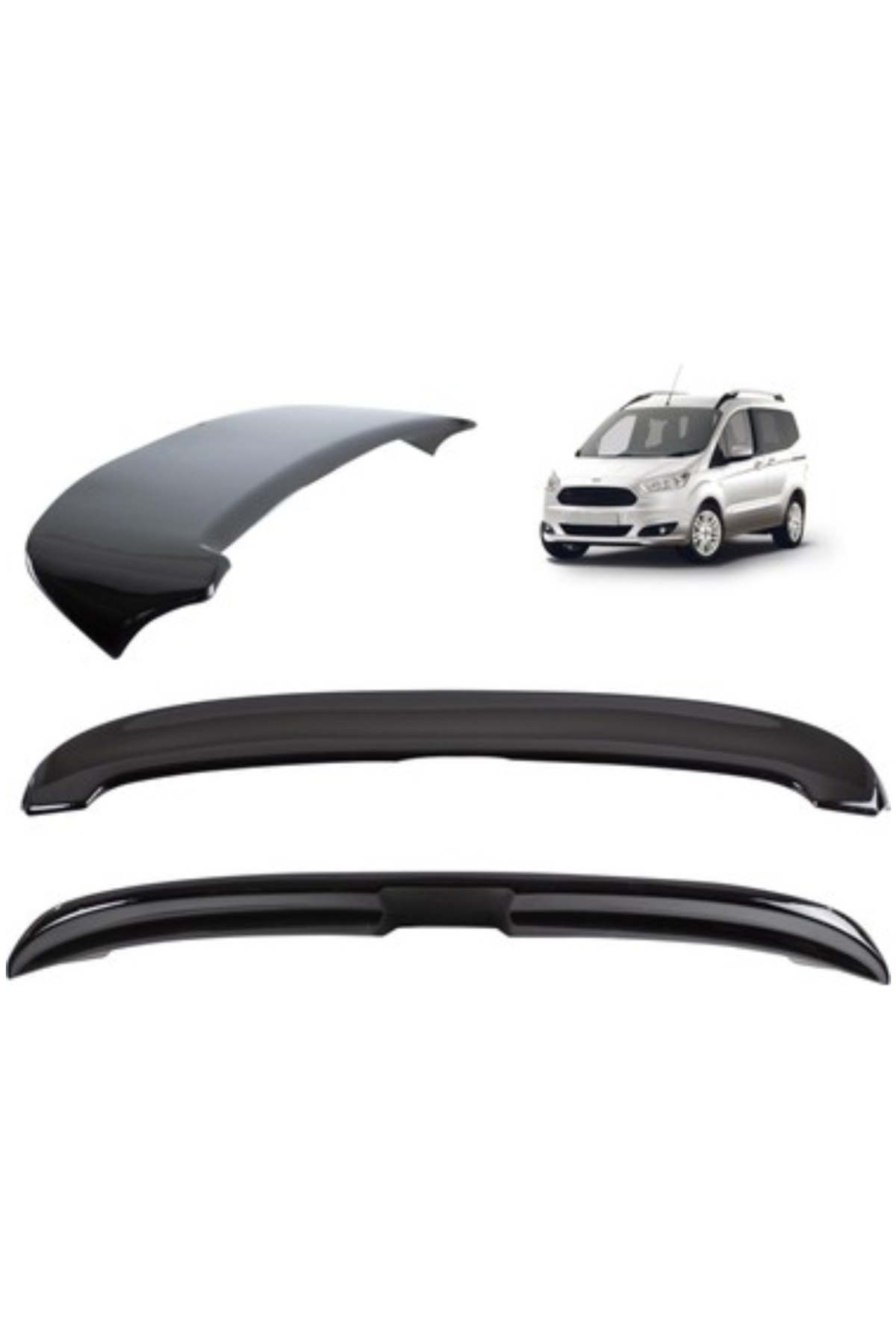 Ford Courier uyumlu Parlak Siyah Spoiler Plastik