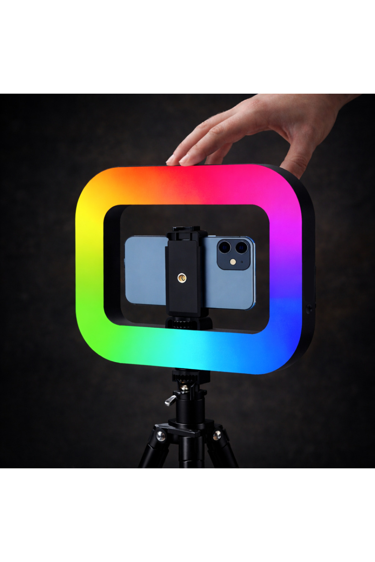 Gdx PHN-20W RGB Led Video Işığı Sabitleyici Stabilizatörlü Vlog Rig Telefon Işık Seti