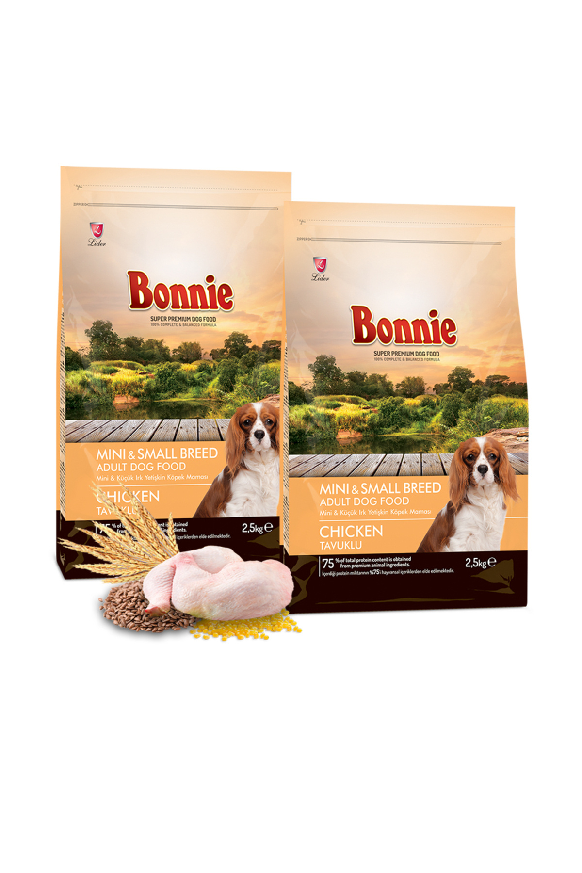 Bonnie Mini ve Küçük Irk Tavuklu Yetişkin Köpek Maması 2,5 Kg x 2 Adet