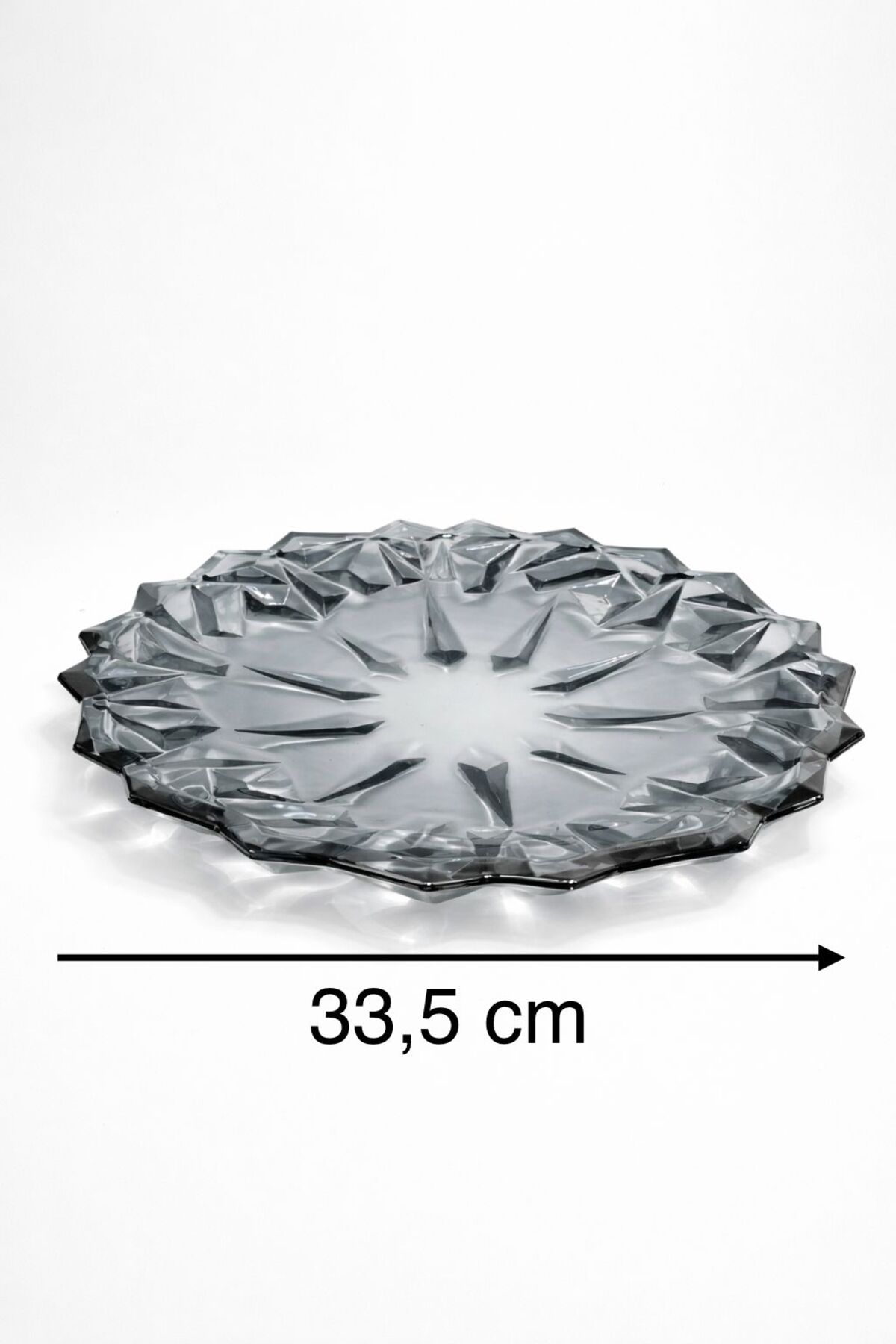 Cam Meyvelik – Dekoratif Sunumluk, Şık Servis Tabağı Siyah