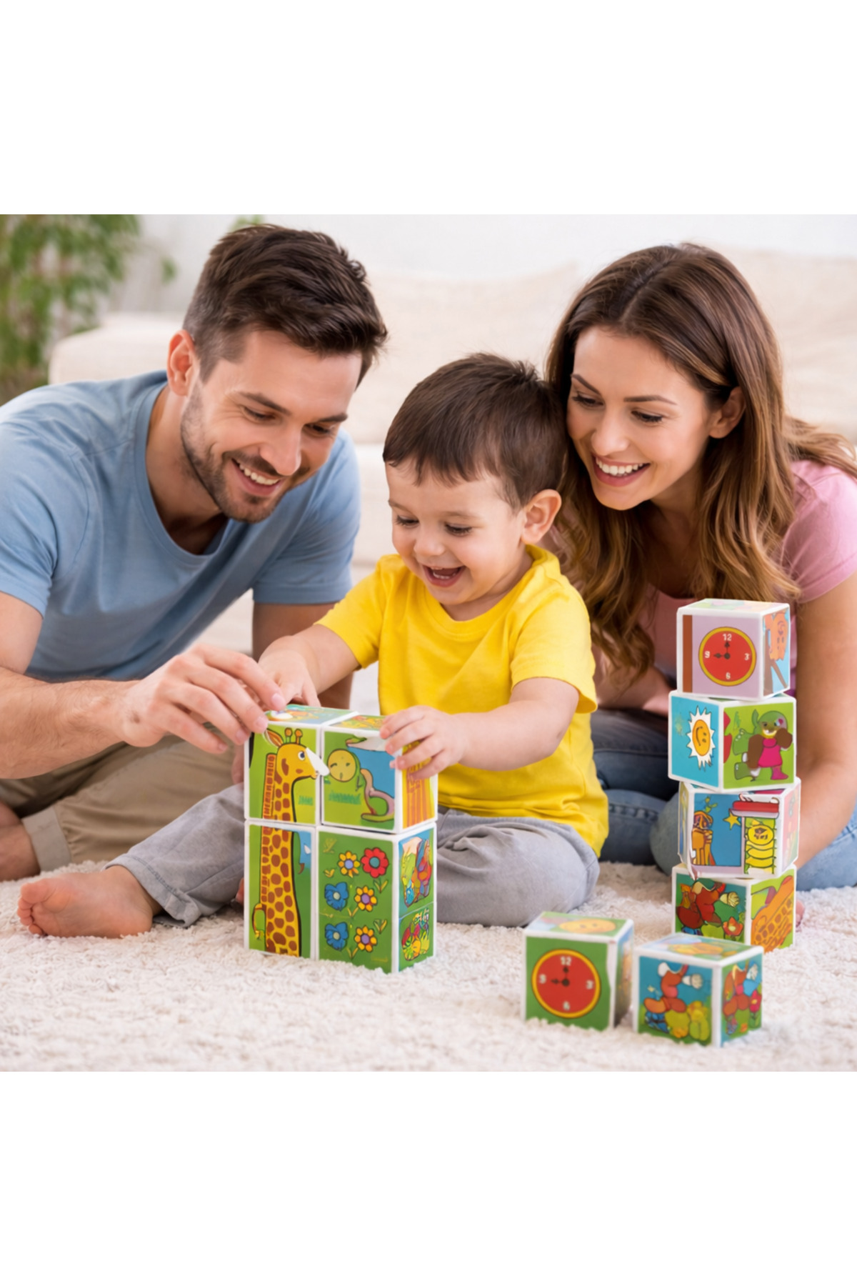 NUNU Eğitici Bebek Oyuncağı Puzzle Küpleri 9 Parça Zeka Geliştirici Puzzle Blok Seti 18 Ay+ fotoğrafı 2 (önizleme)