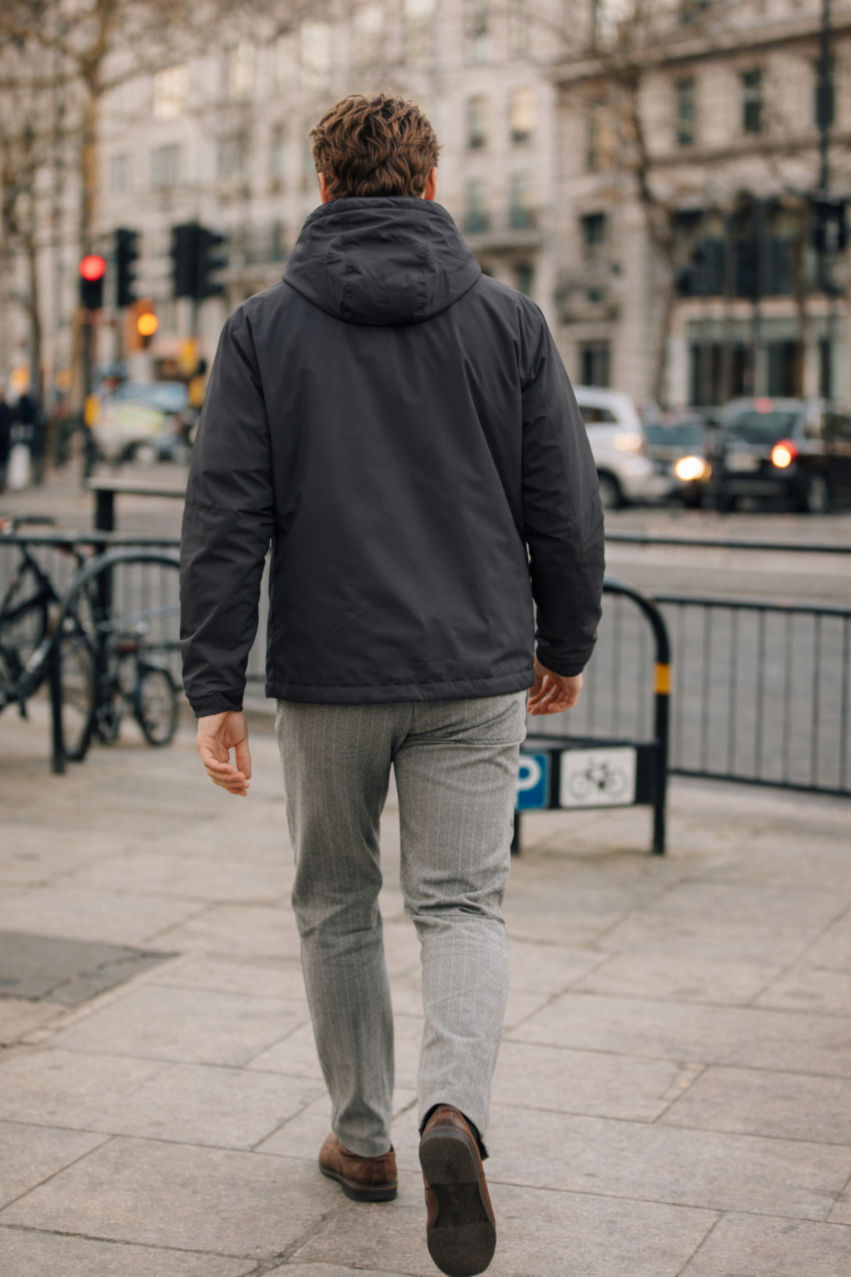 DAMGA JEANS Erkek Cepli Elite Comfort Astarlı Füme Yağmurluk & Rüzgarlık görsel 7