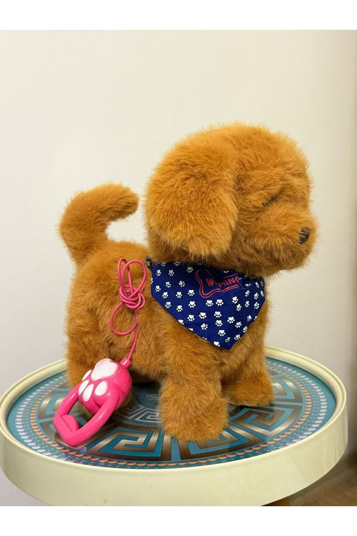 OEM Müzikli Yürüyen Havlayan Yalayan Kuyruk Ve Başını Sallayan Ses Kaydı Yapan Kahverengi Peluş Köpek fotoğrafı 2 (önizleme)