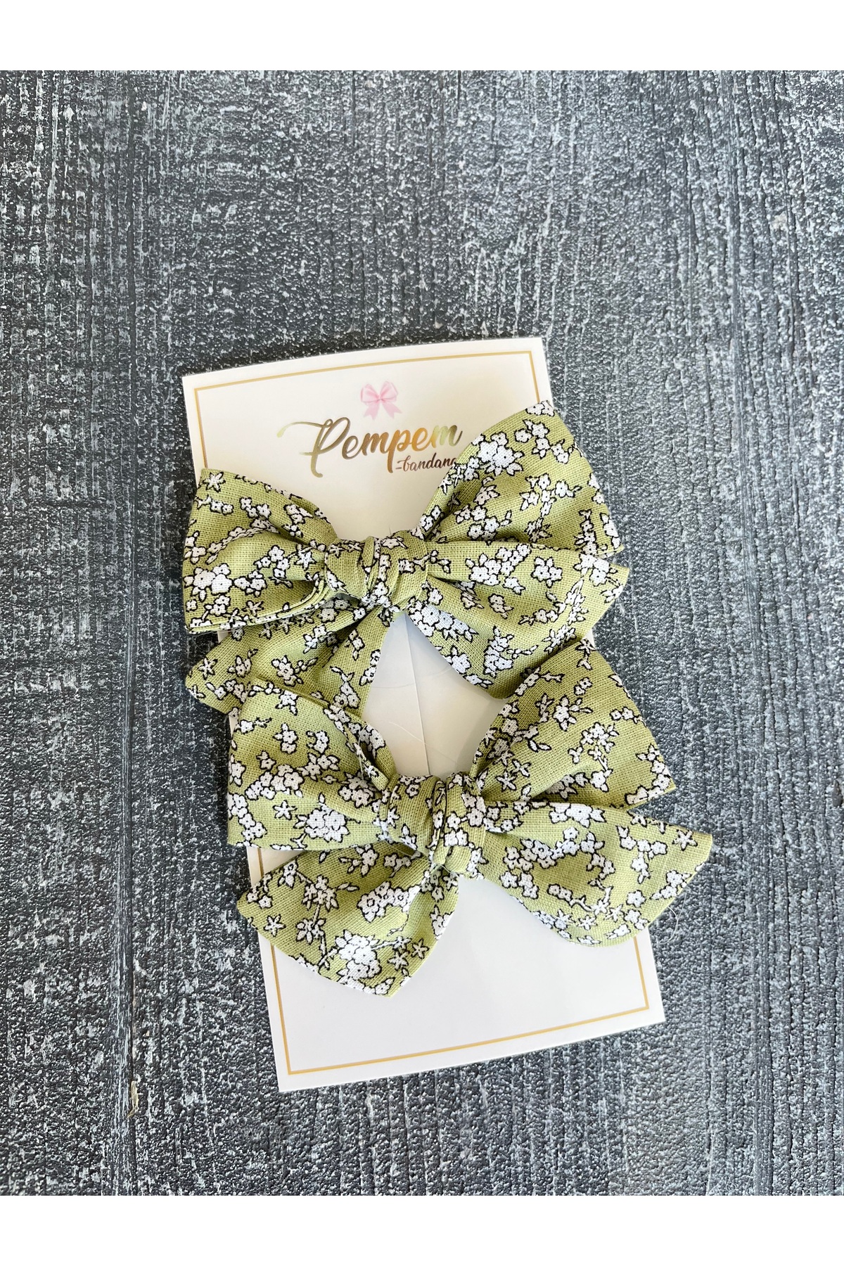Girls 2-Piece Large Patterned Basic Bowknot Clip Buckle