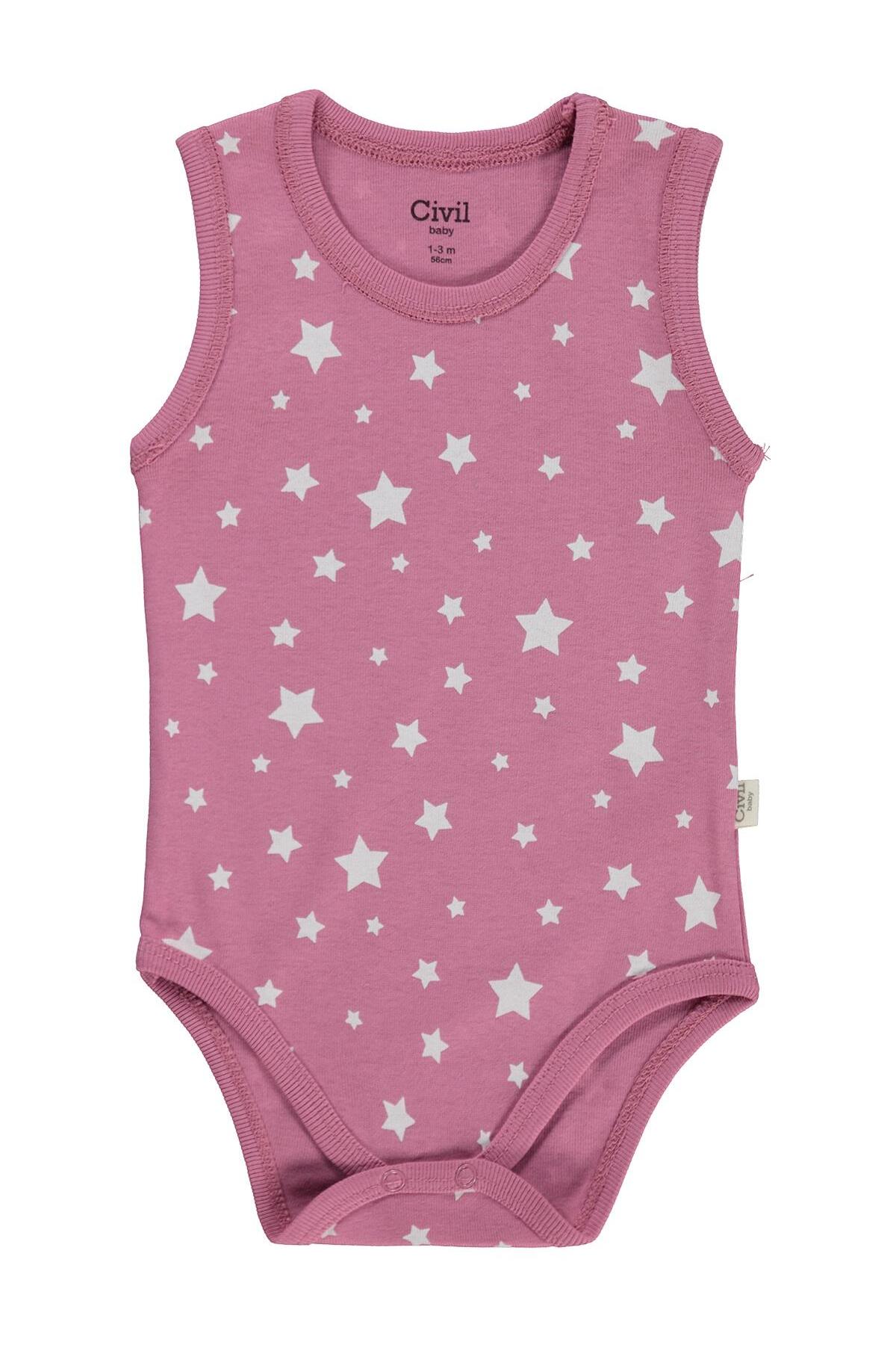 Civil Baby Yıldız Empirmeli 5 Li 1-36 Ay Çıtçıtlı Badi - Pembe 18-24 Ay fotoğrafı 4 (önizleme)