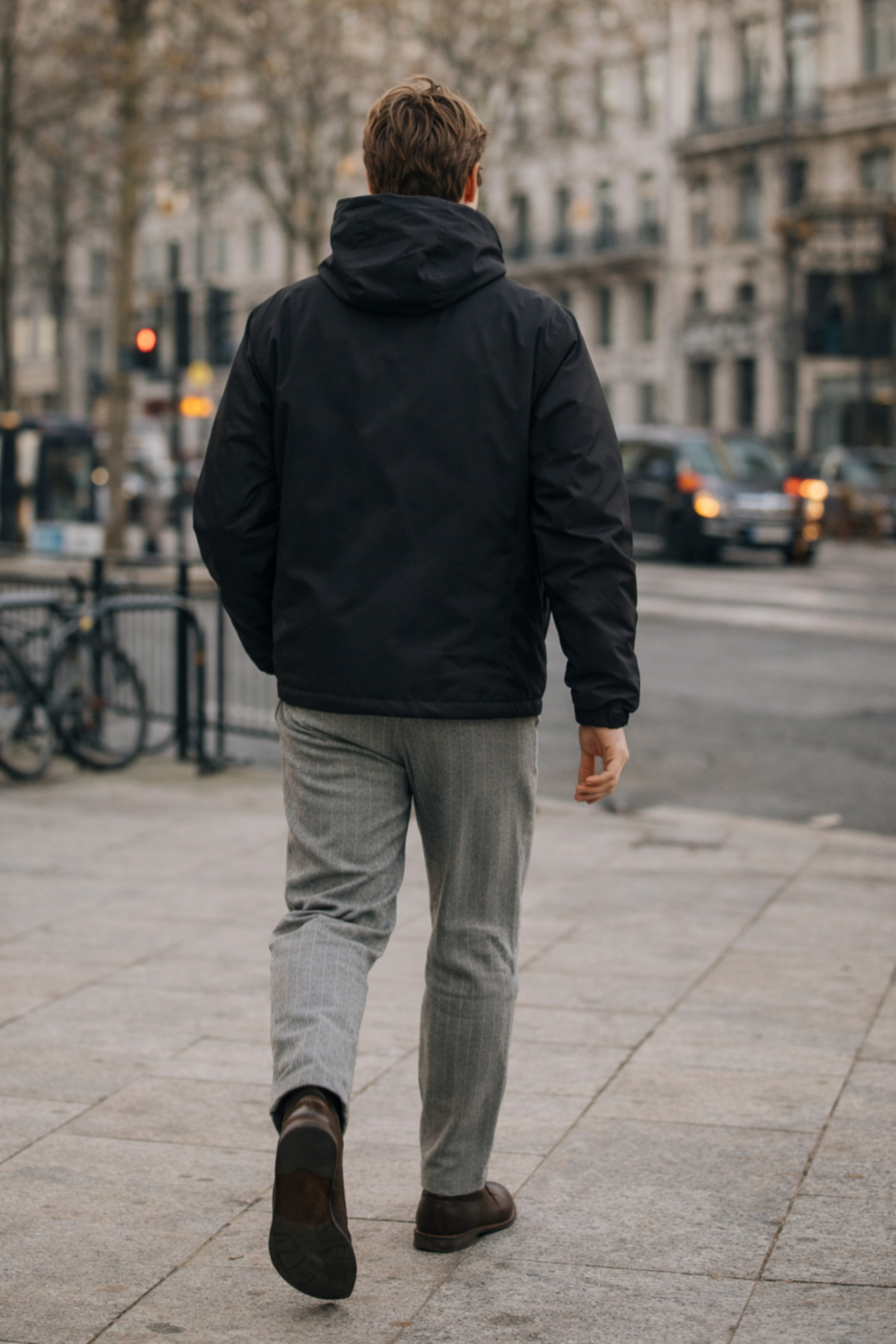 DAMGA JEANS Erkek Cepli Elite Comfort Astarlı Siyah Yağmurluk & Rüzgarlık görsel 7