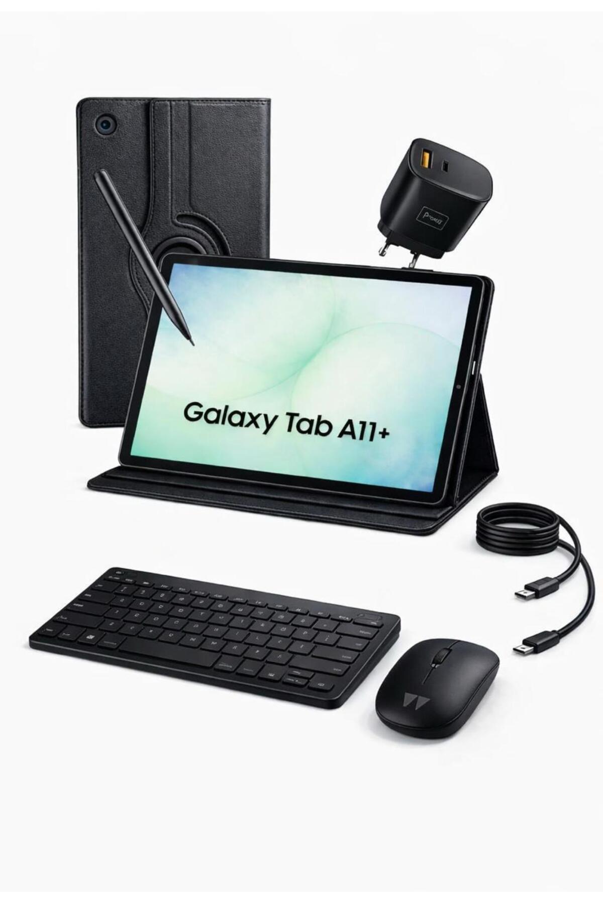 Galaxy Tab A11 Plus 6gb 128gb 11 İNÇ (KALEM HEDİYE) Kılıf Başlık Klavye Mouse Tü