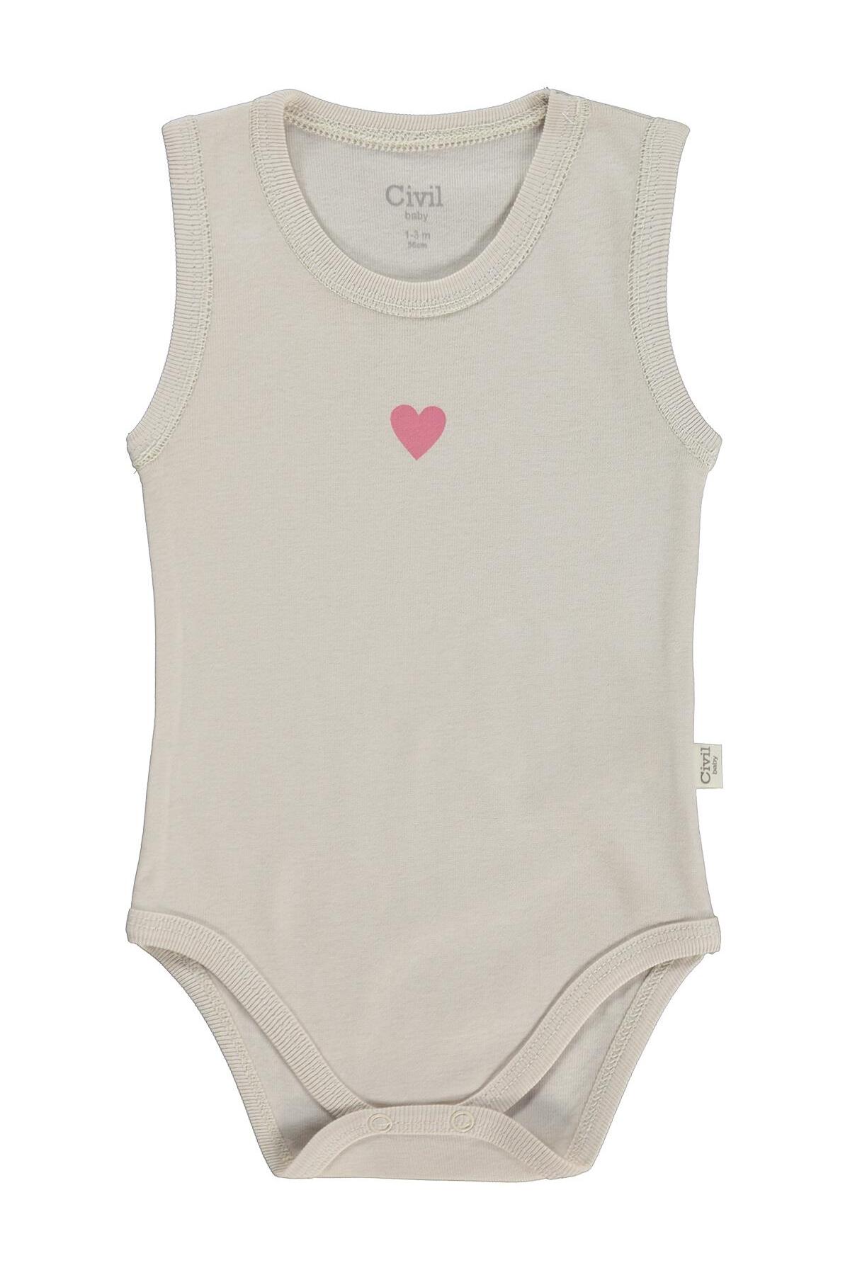 Civil Baby Yıldız Empirmeli 5 Li 1-36 Ay Çıtçıtlı Badi - Pembe 18-24 Ay fotoğrafı 2 (önizleme)