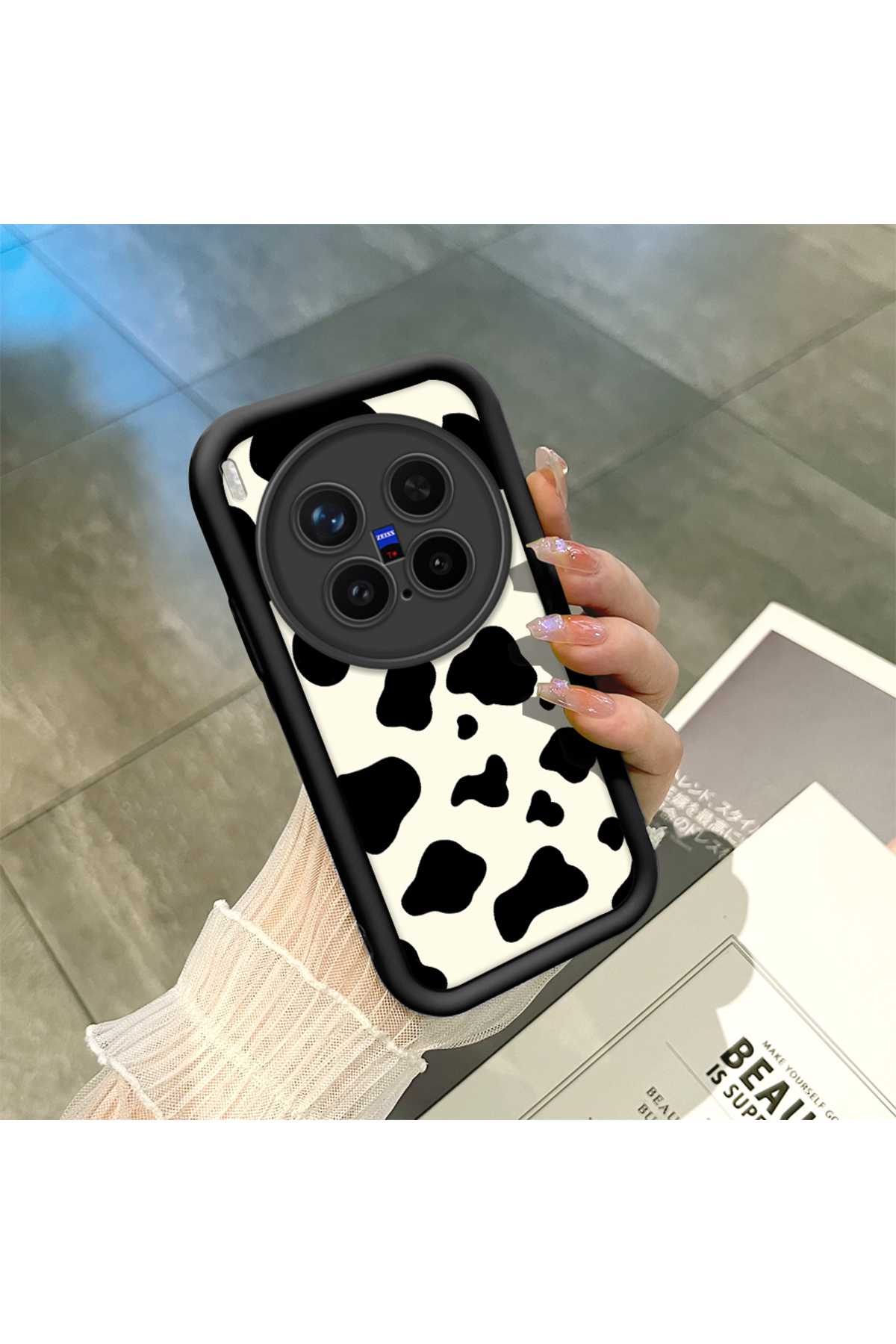Black Silicone Case with Shockproof Camera Protection for Vivo X300 Pro