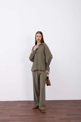 HOPE AND ME Oversize Gömlek Bol Paça Pantolon Takım