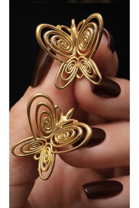 Ceso Accesories SON TREND ALTIN KAPLAMA FÜSUN KÜPESİ