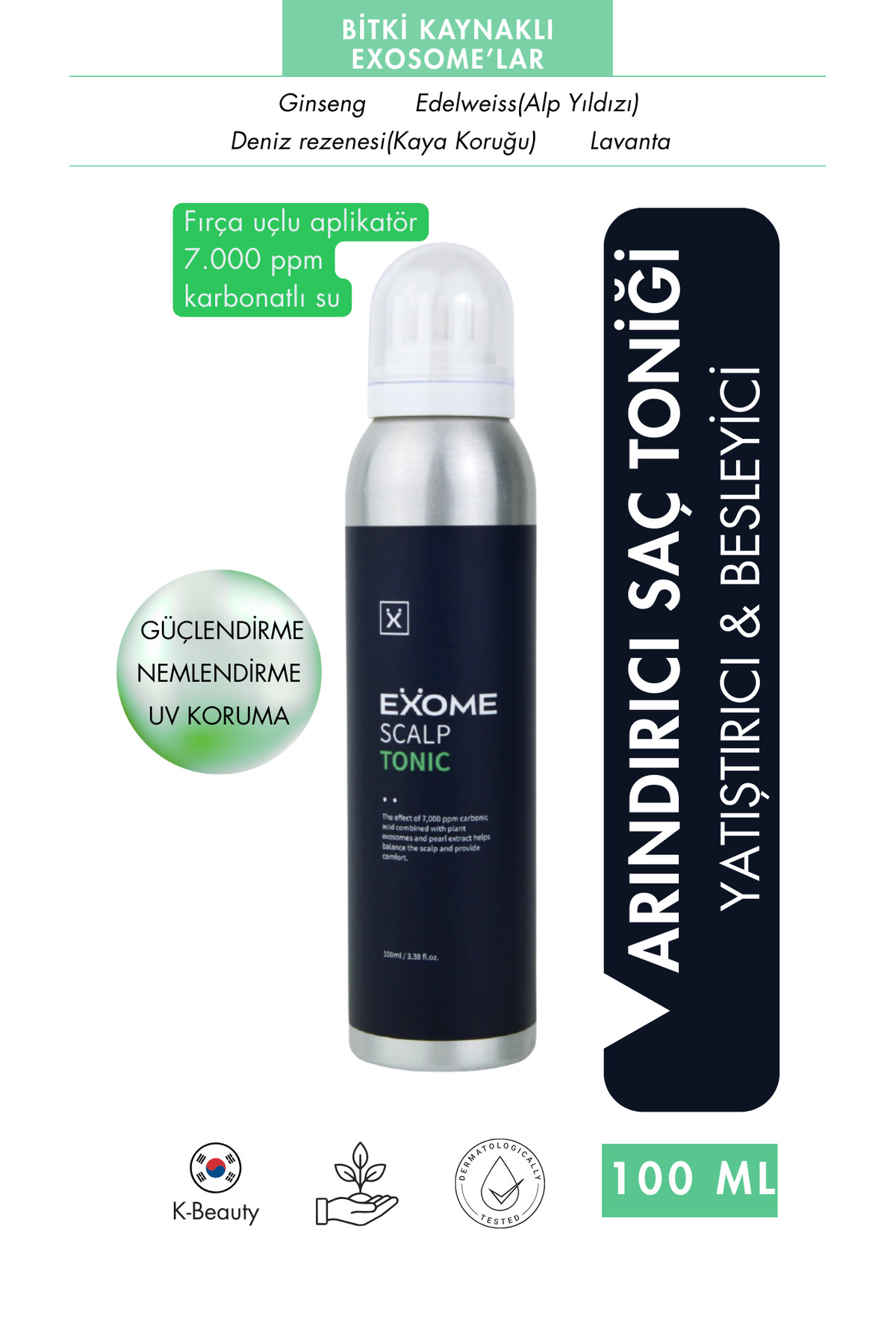 Exome Scalp Tonic Saç Derisi Bakımı 100 ml | Eksozom & Hyaluronik
