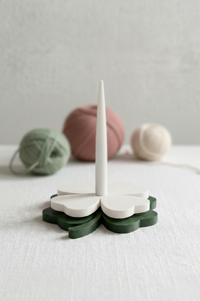 goldentre Yün tutucu Çiçekli İp Tutucu, Dekoratif Yün Tutucu, 17cm Bioplastik...