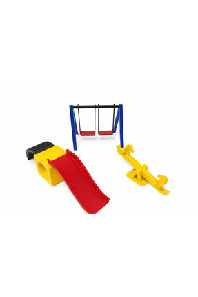 ArtPolat Mini Oyun Parkı Seti – Kaydırak Salıncak Tahterevalli Minyatür Oyunc...