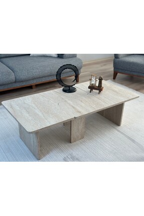 BEYAZİNCİDESİGN ORTA SEHPA TRAVERTEN