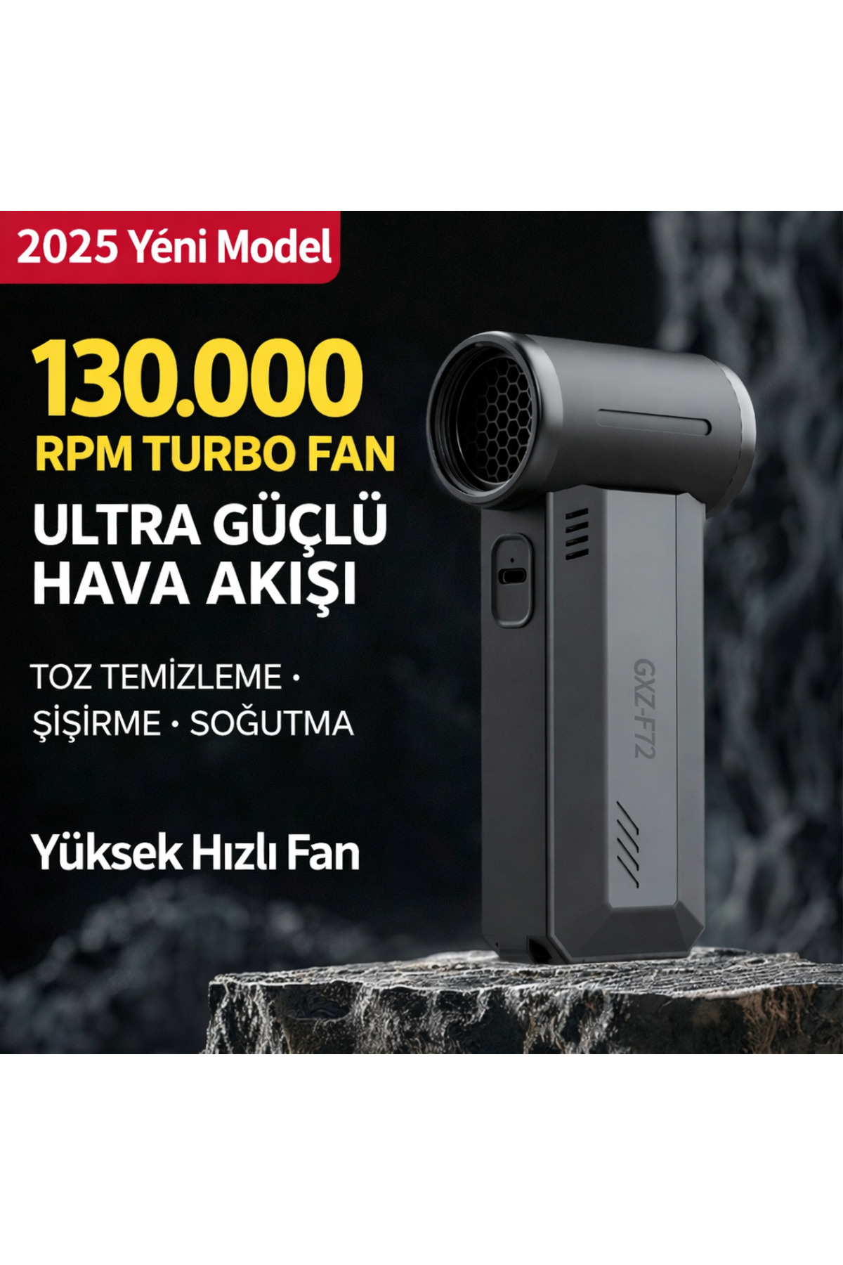 130000 RPM Süper Güçlü Turbo Fan Kablosuz Hava Üfleyici Toz Temizleme Blower