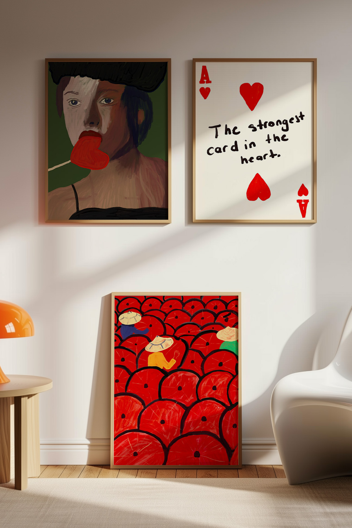 3’lü Kadın Figürlü ve Yazılı Modern Tablo Poster Seti Salon Duvar Dekoru Çerçevesiz