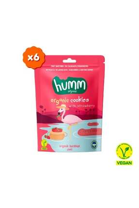 Humm Organic Vegan Çilekli Kurabiye Paketi - 6 Adet
