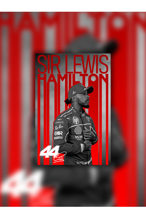 TUGO A4 Boyutunda Metal Lewis Hamilton Tablosu