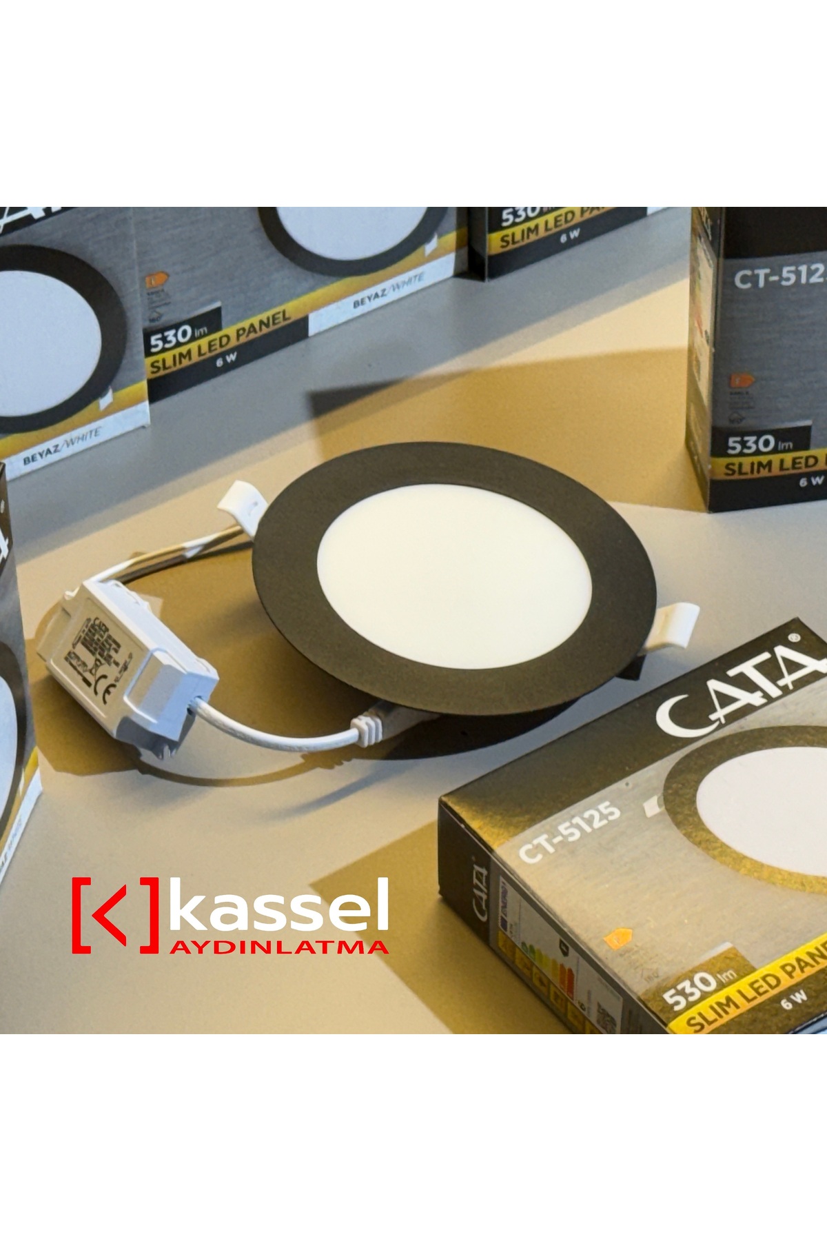 KASSEL AYDINLATMA 6 Watt CATA 3000K Günışığı Led Panel sıva altı