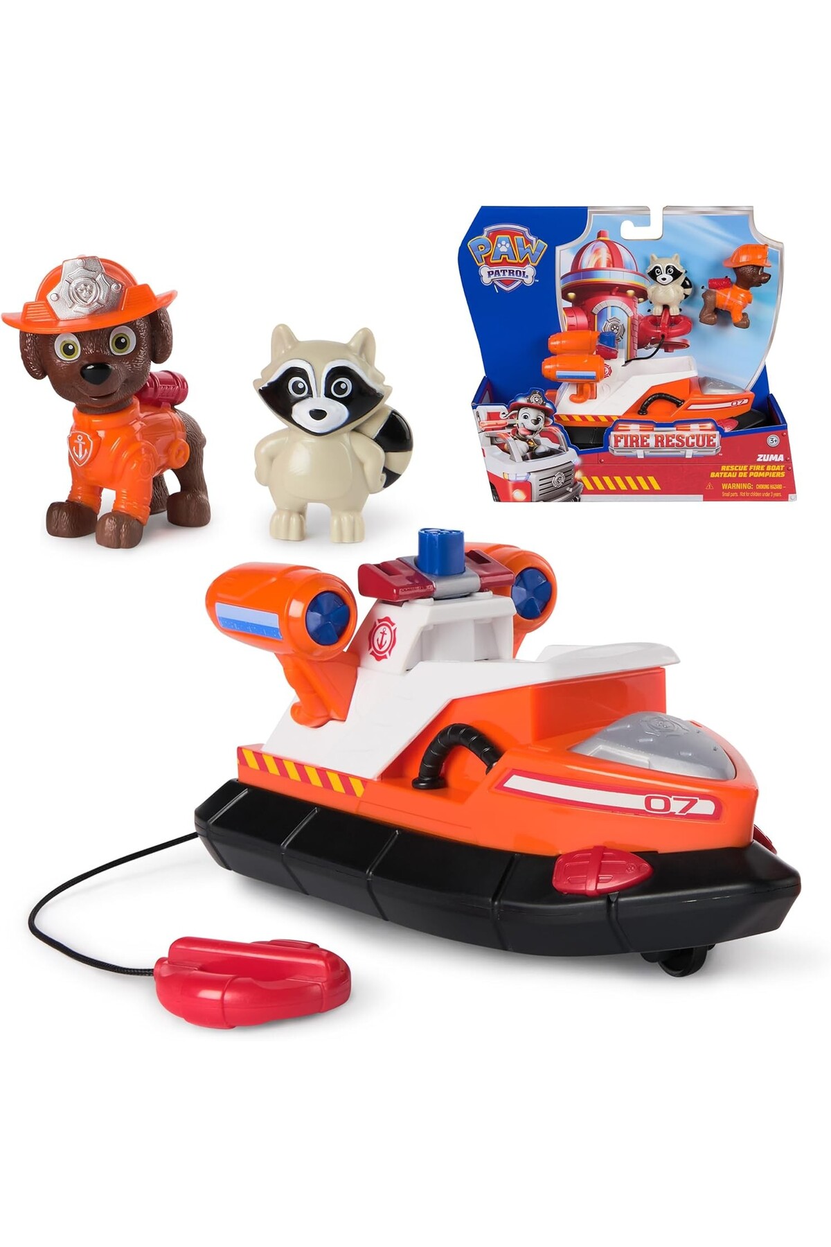 TOYFEST PAW Patrol Zuma İtfaiye Kurtarma Botu 7'' + Figür Seti