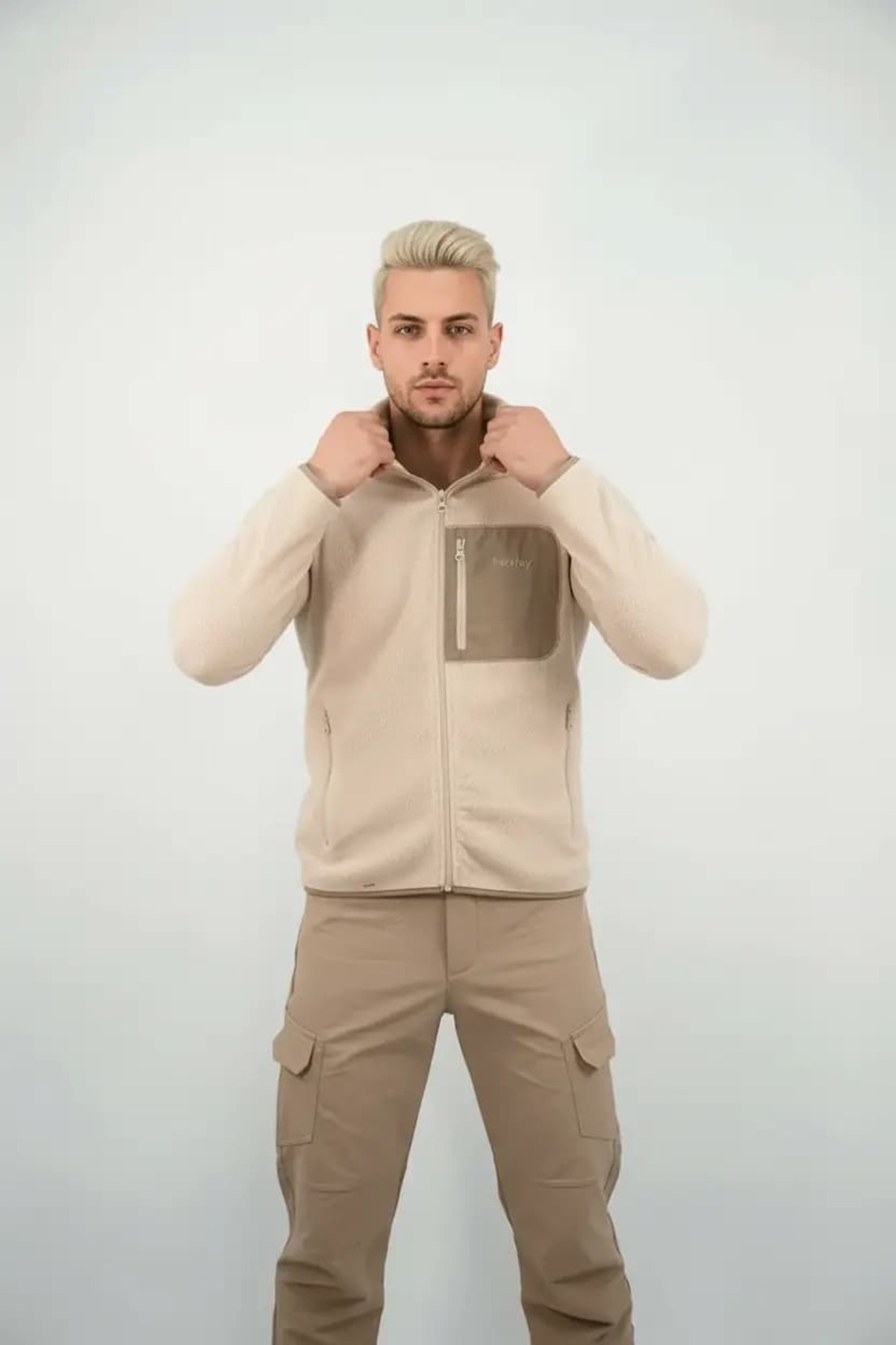 Yeni Sezon Cep Detaylı Erkek Polar Ceket — رنگارنگ HRS-CKT-30