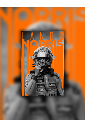 TUGO A4 Boyutunda Metal Lando Norris Tablosu