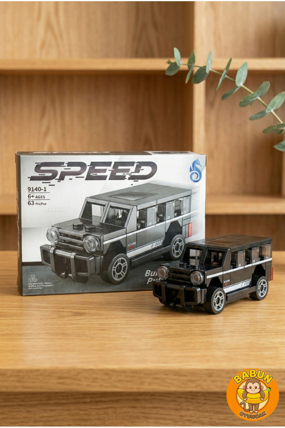 SPEED Bricks Mini Lego Araba Yapı Blok Seti - Çek-Bırak Araba Yapım Seti -Speed Siyah Jeep (63 Parça) fotoğrafı 4 (önizleme)