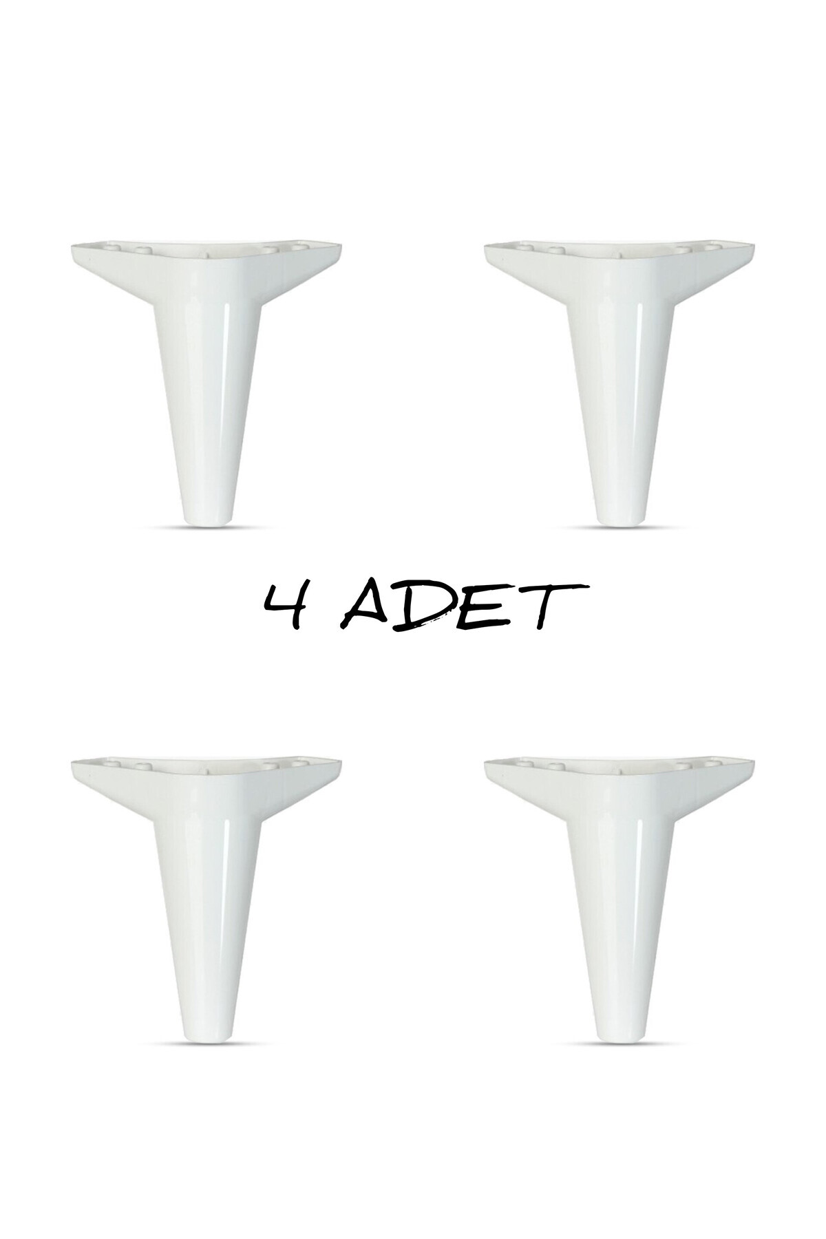 (4 PCS) Peak (12CM) WHITE Furniture Seat Tv Unit Console Dresser Cabinet Leg 15cm