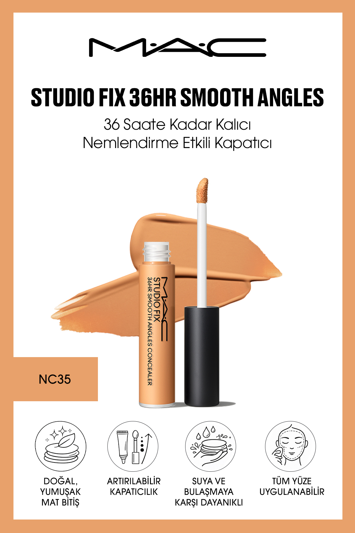 کانسیلر Studio Fix 36HR Smooth Angles با حداکثر 36 ساعت اثر مرطوب کنندگی ماندگار - NC35 — بژ 142119