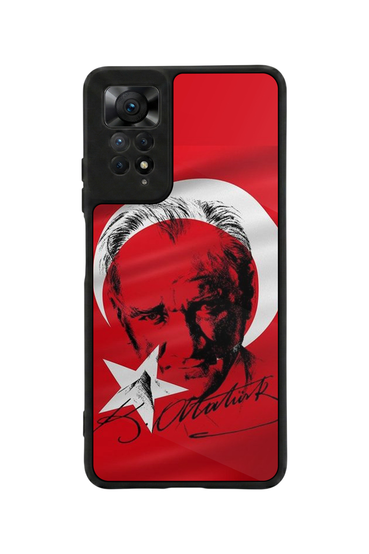 Redmi Note 11 Pro / 12 Pro 4G Compatible Printed, Matt Black,Soft Silicone, Protective,Shock Absorbing Cover,Case