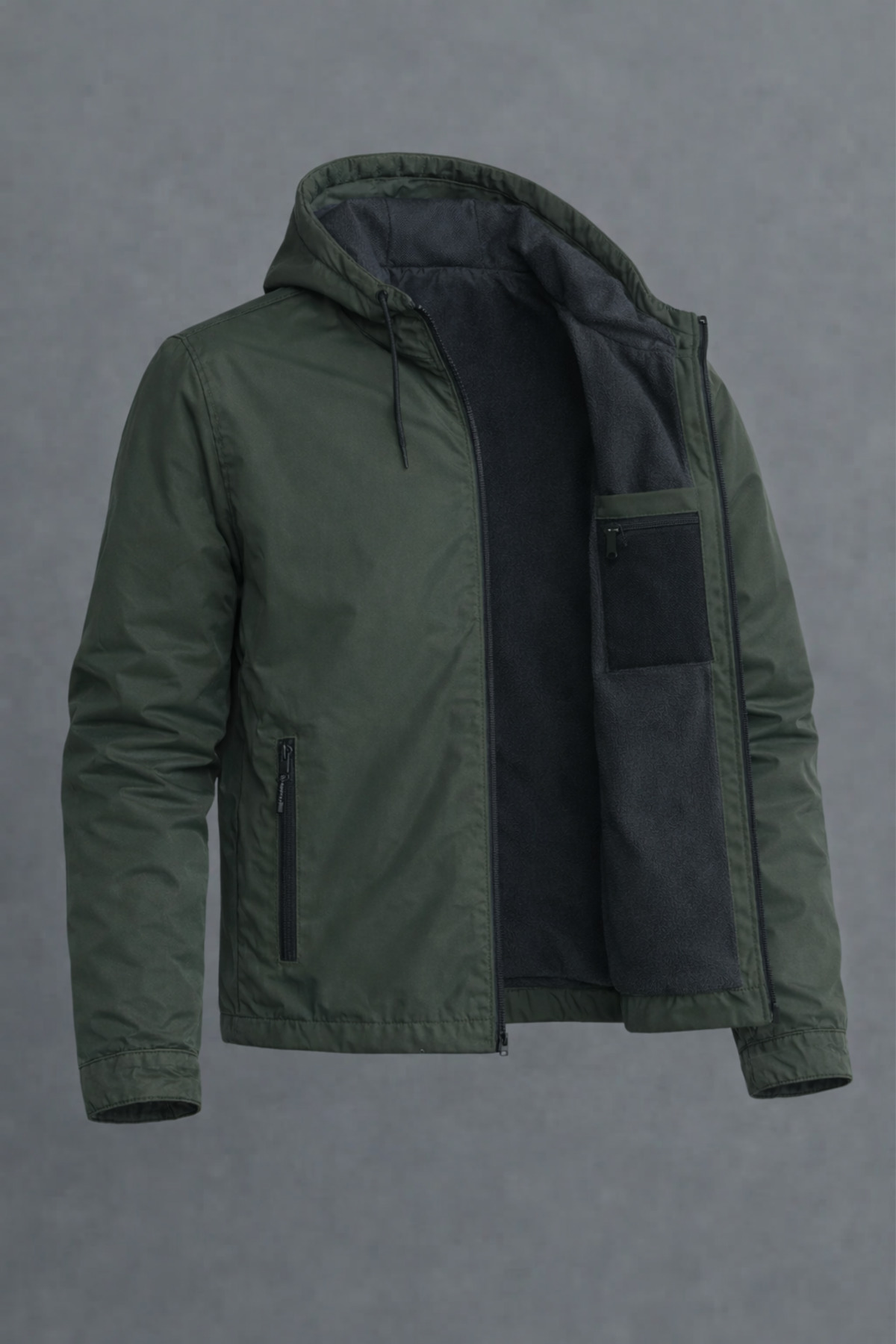 DAMGA JEANS  Erkek Basic Günlük Haki Yağmurluk & Rüzgarlık - Görsel 2