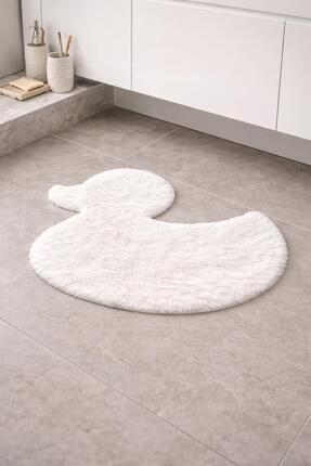 EYPRICH KUZU PELUŞ ÖRDEK DESENLİ İNCE BANYO PASPASI - SÜET TABAN YUMUŞAK DOKU...
