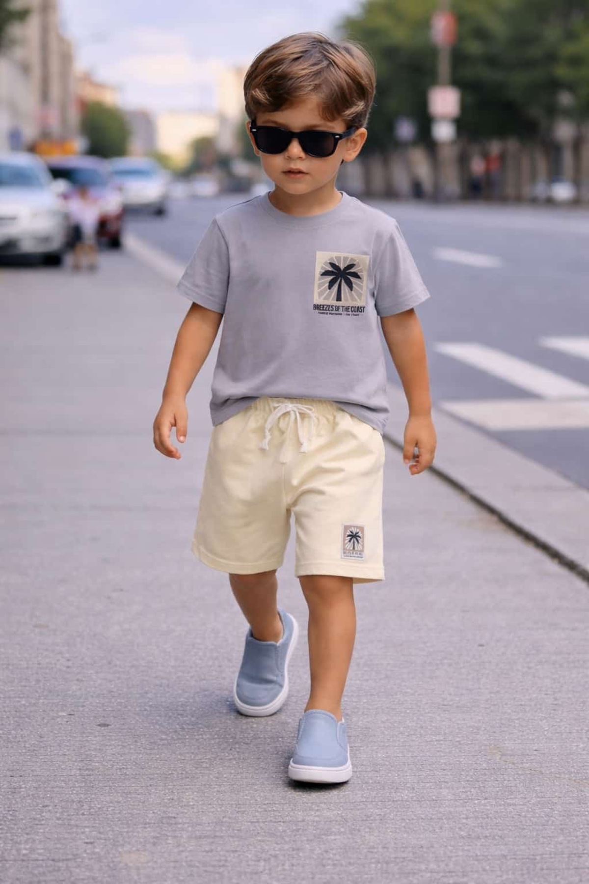 ESLA KİDS Boy's Summer Top and Bottom Set