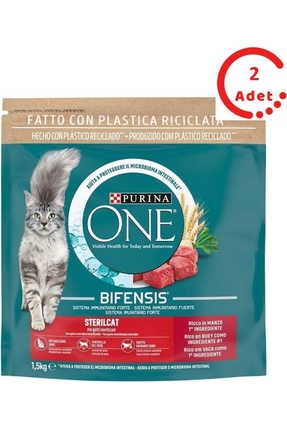 Purina One Sığır Etli Kısırlaştırılmış Yetişkin Kedi Maması 1,5 kg x 2 Adet