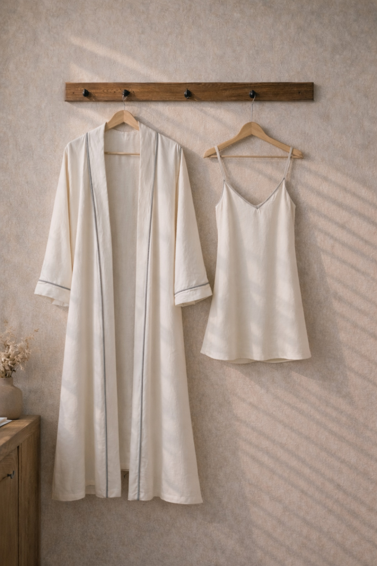 Eclectic Home Modal Slip Kimono Gecelik Set